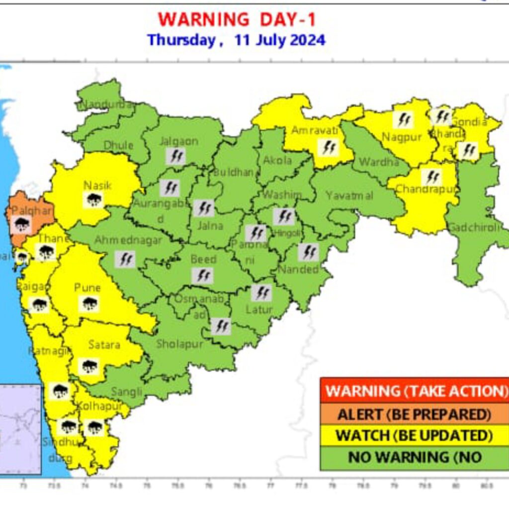 IMD Yellow Alert 11 July 