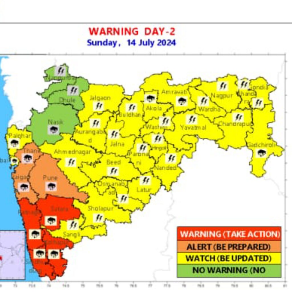 14 july imd red and orange alert district alert weather forecast